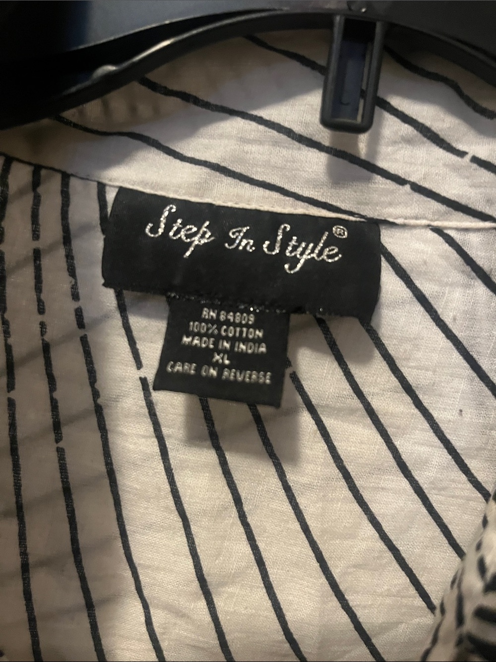 Black & White Graphic Button-Front Tunic Top - Picture 3 of 5